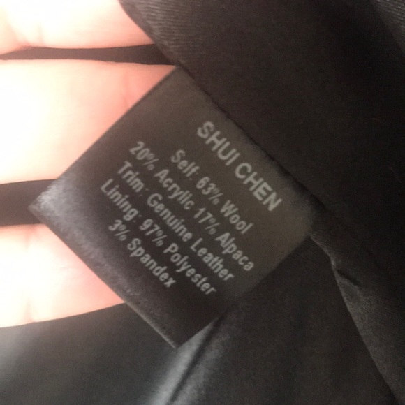 NWT Shui Chen Wool & Leather Vest - Picture 7 of 8